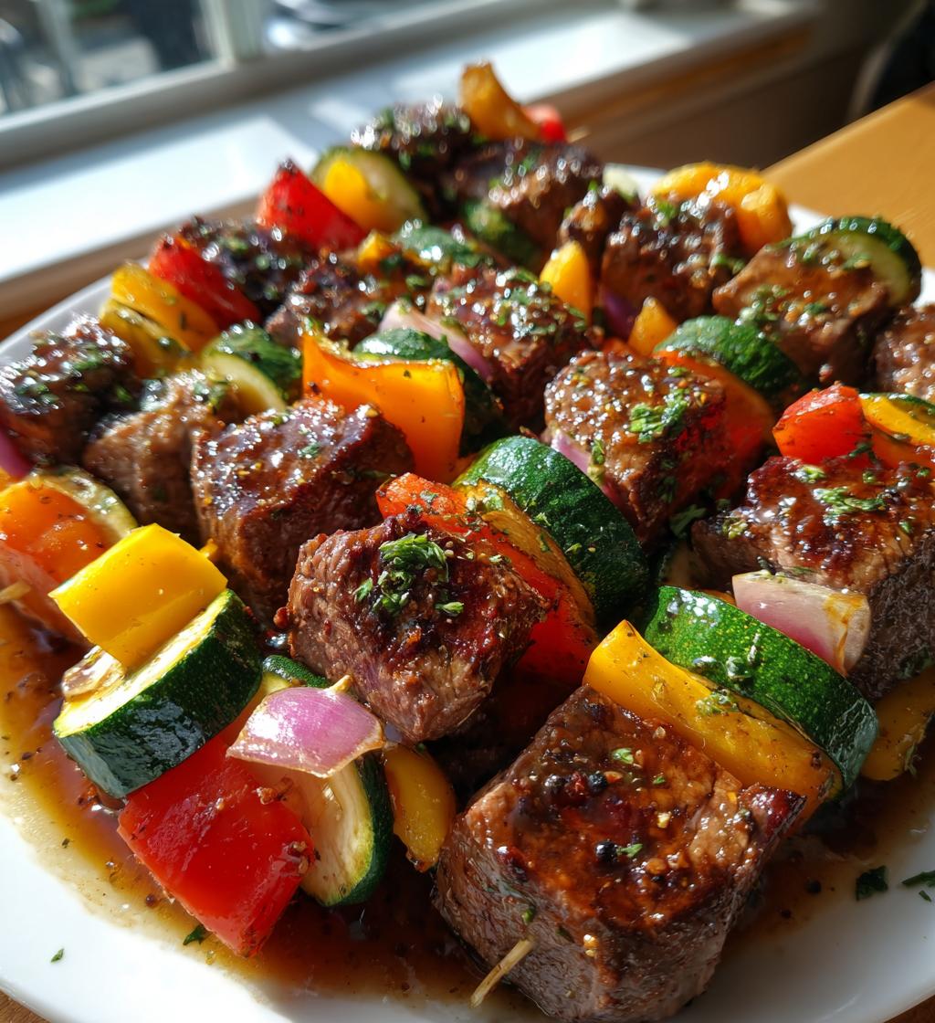 grilled steak kabobs - detail 1