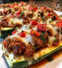 ground beef zucchini boats