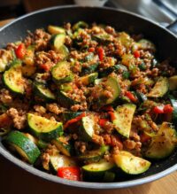 ground turkey and zucchini skillet
