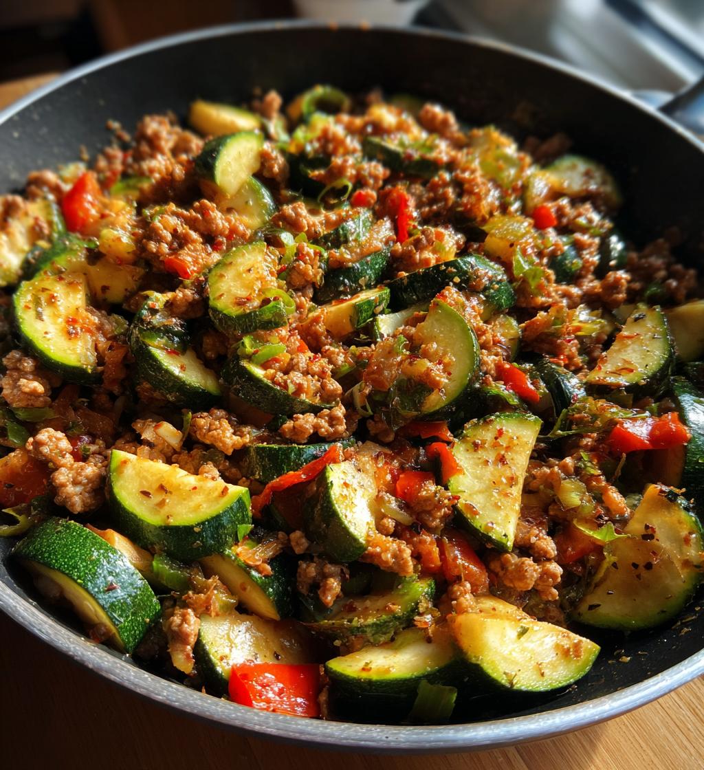 ground turkey and zucchini skillet