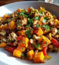 ground turkey sweet potato skillet
