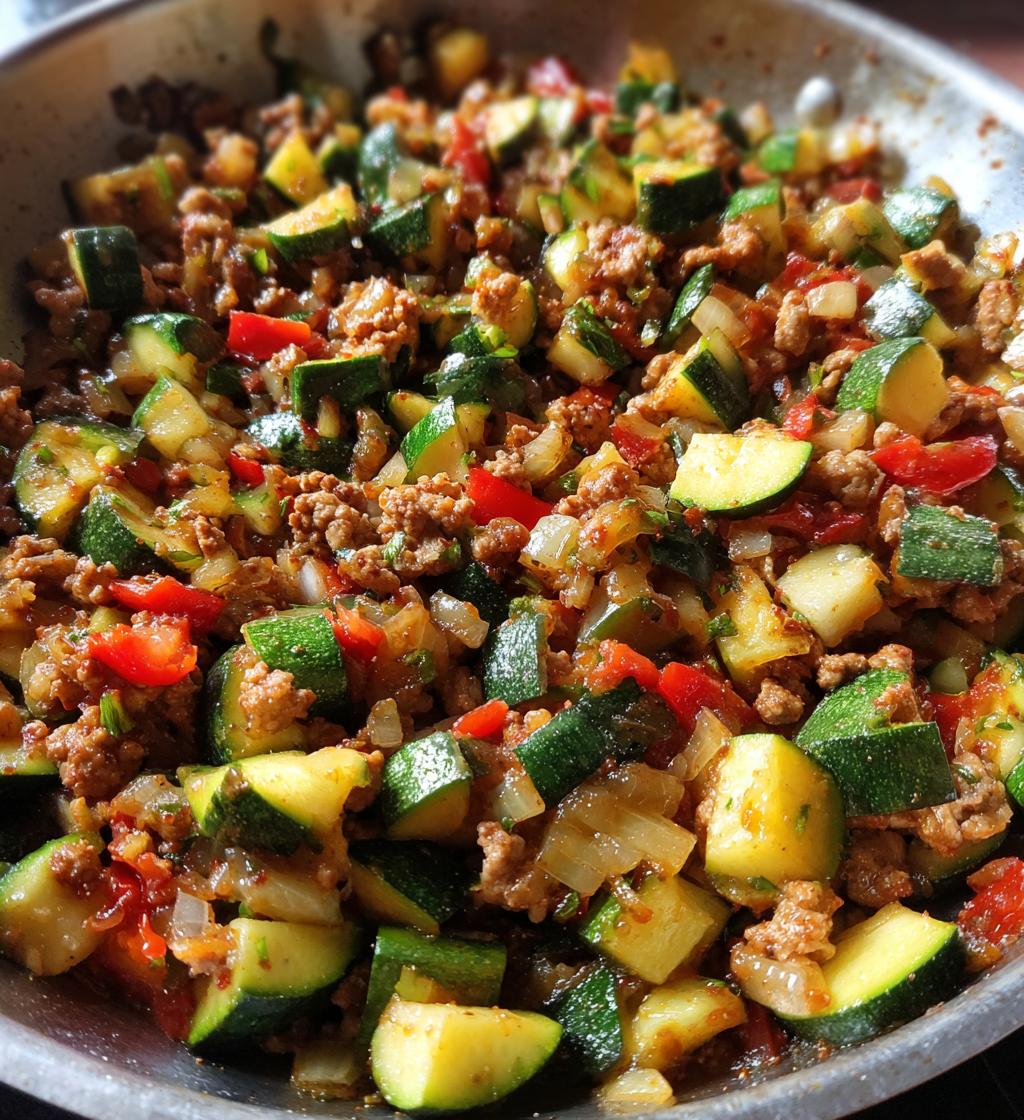 ground turkey zucchini skillet