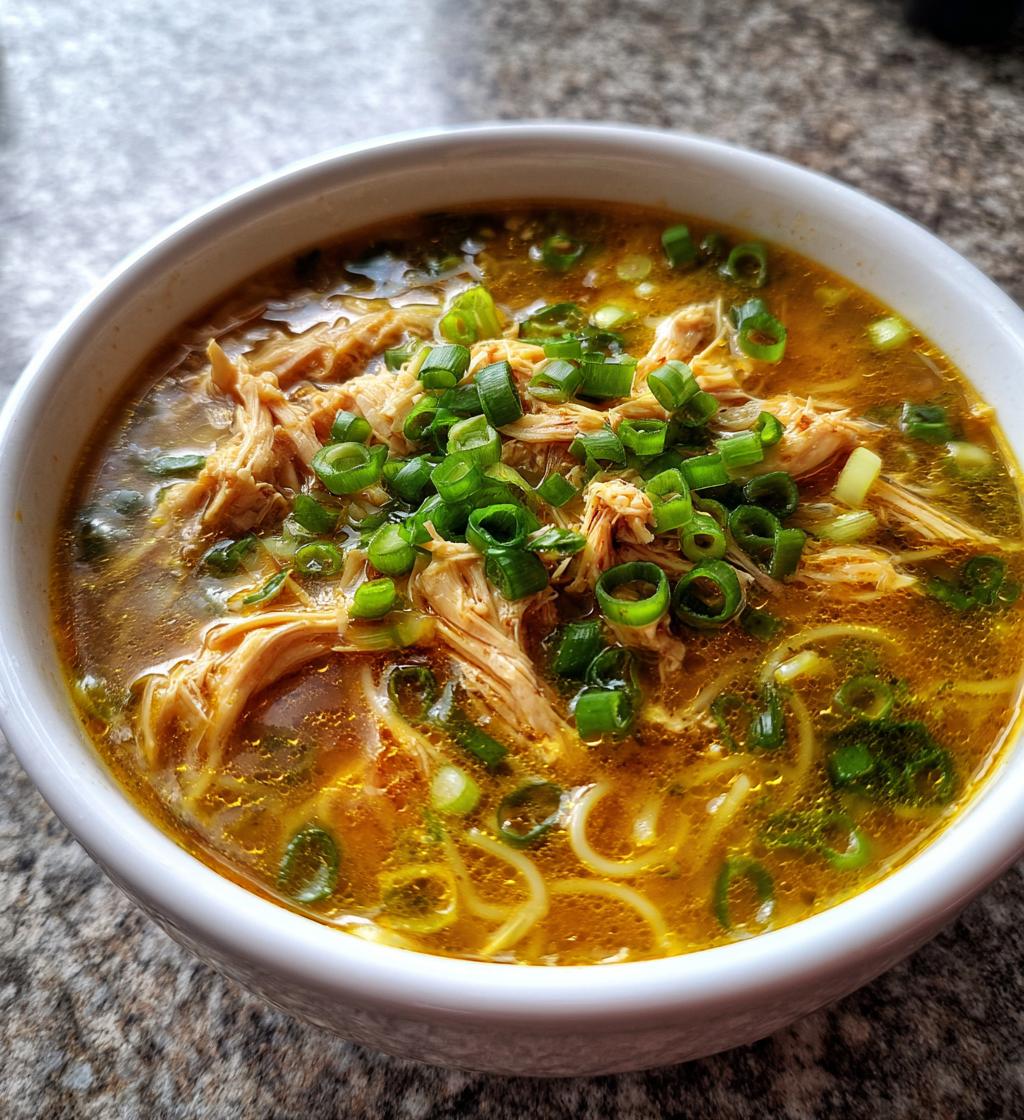 hawaiian style chicken long rice soup - detail 1
