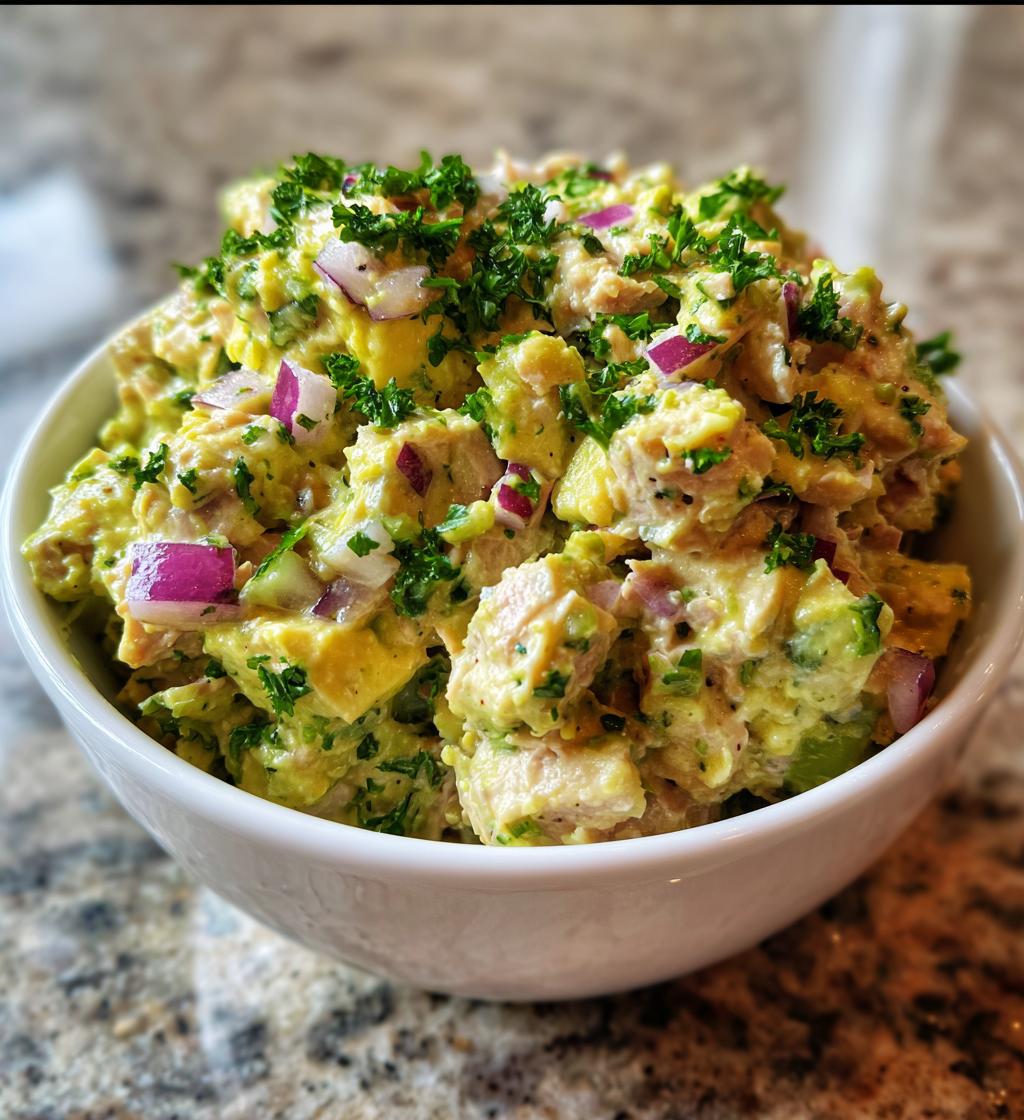 healthy avocado tuna salad
