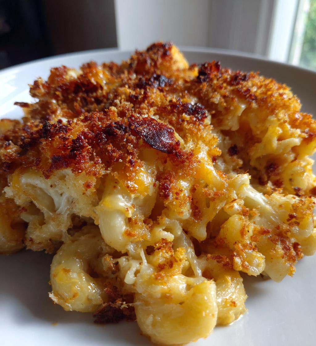 healthy baked mac and cheese - detail 1