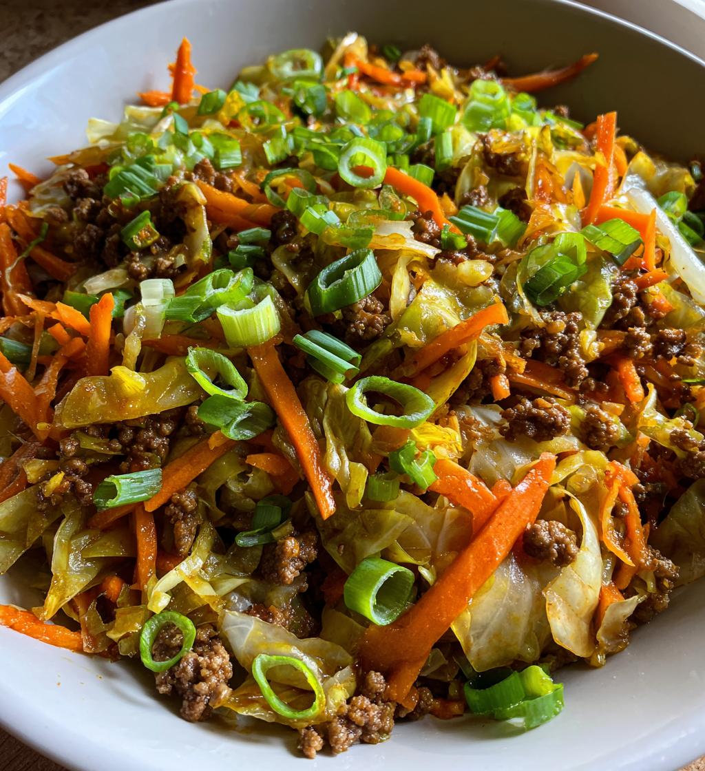 healthy chinese ground beef cabbage