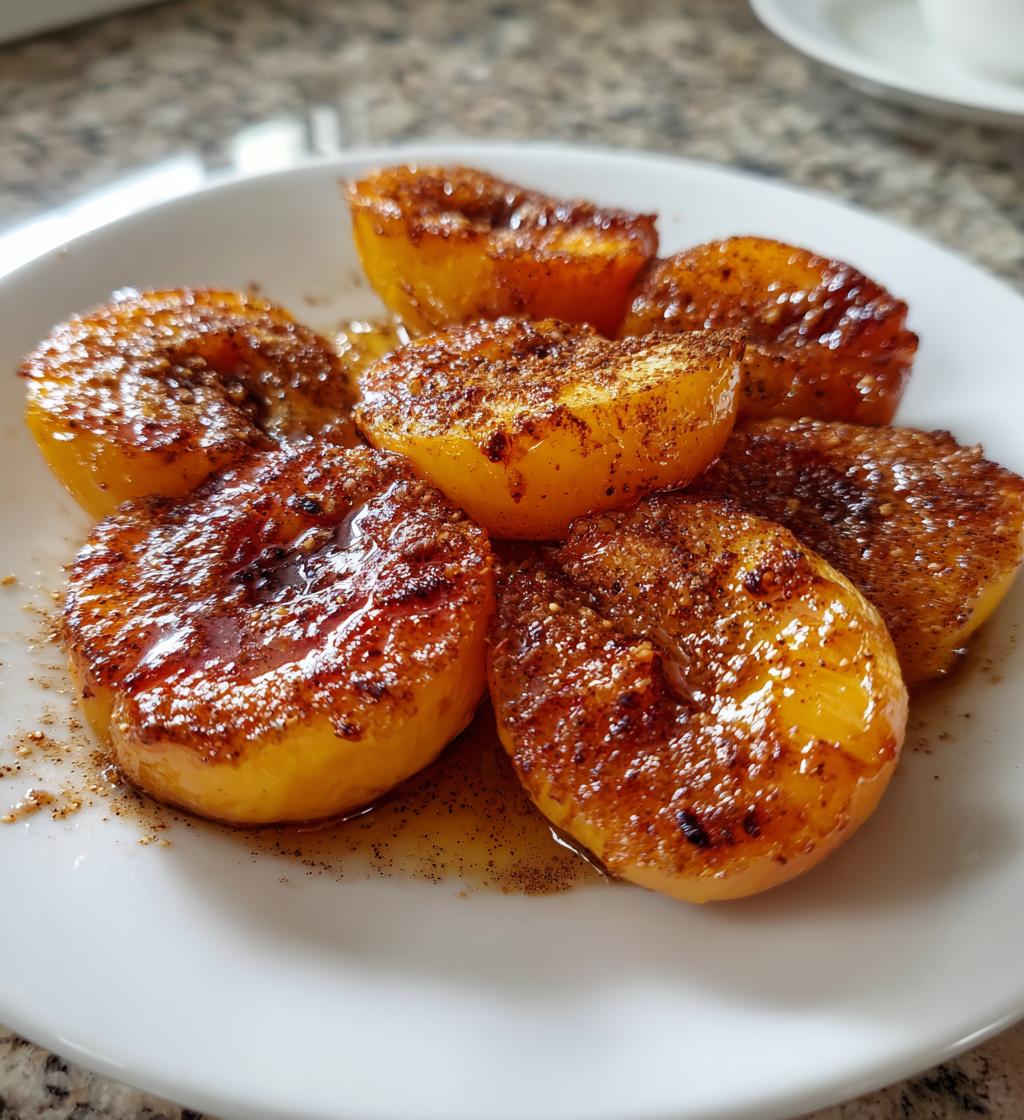 healthy honey roasted peaches