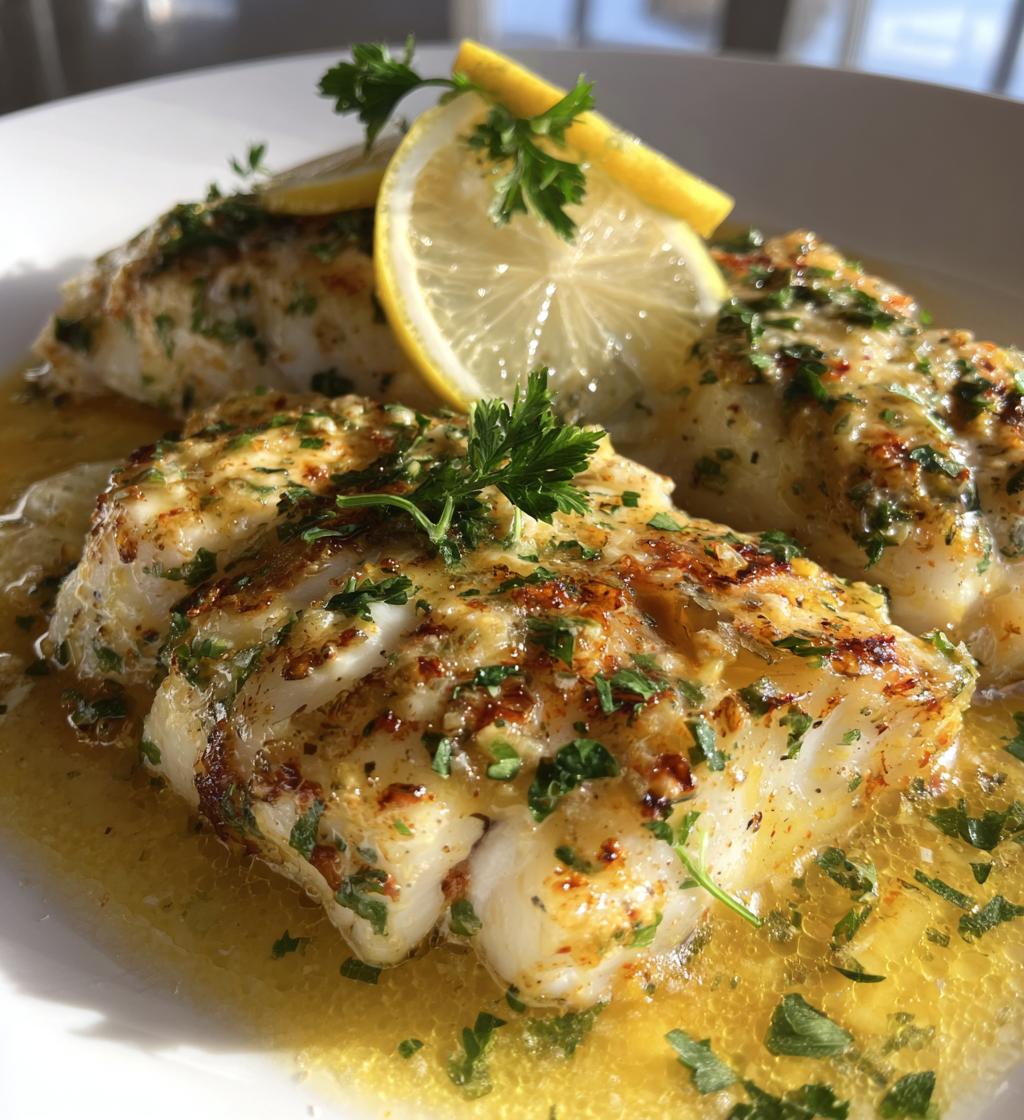 healthy lemon butter baked cod recipe - detail 1