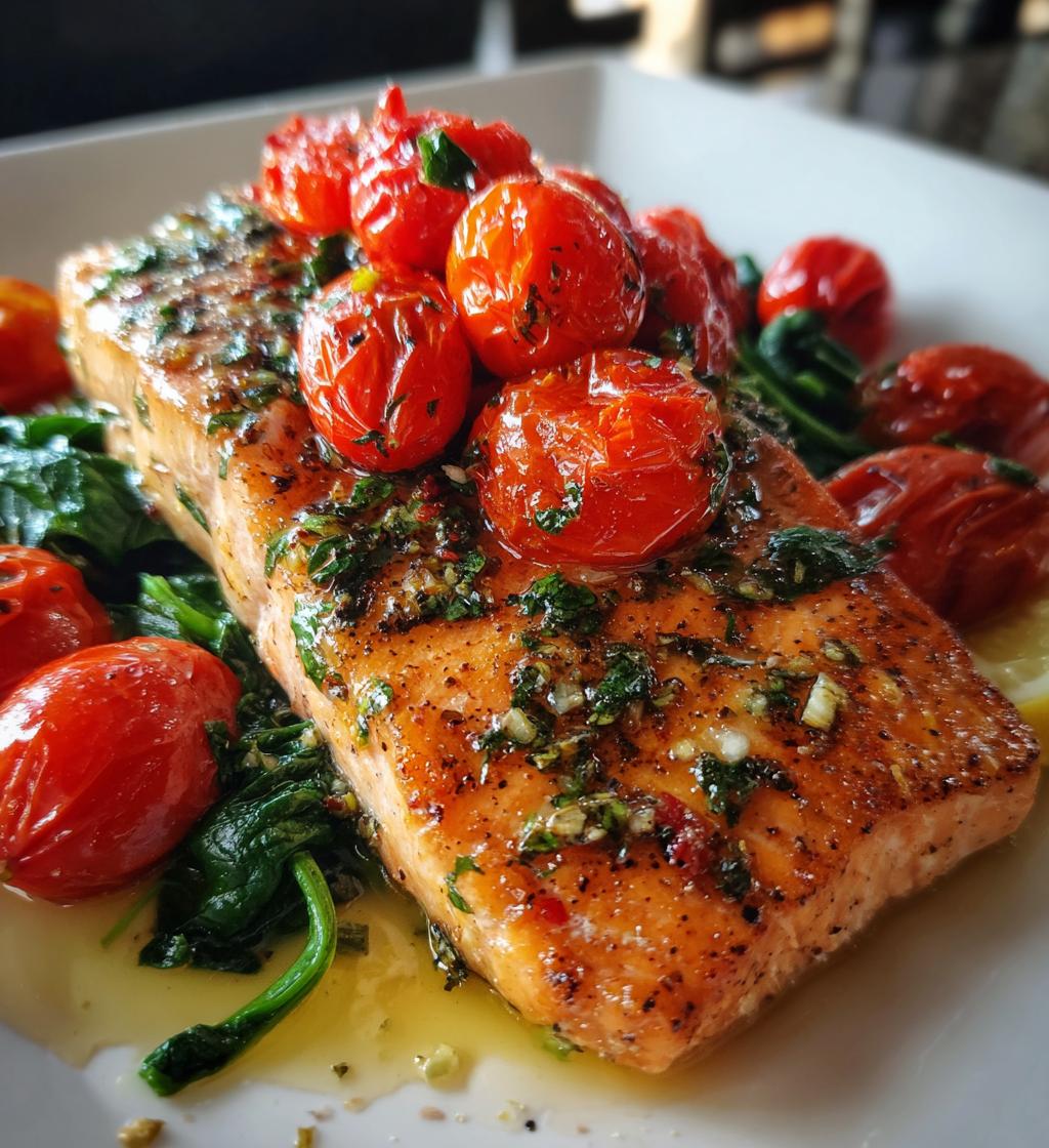 healthy mediterranean salmon dinner - detail 1