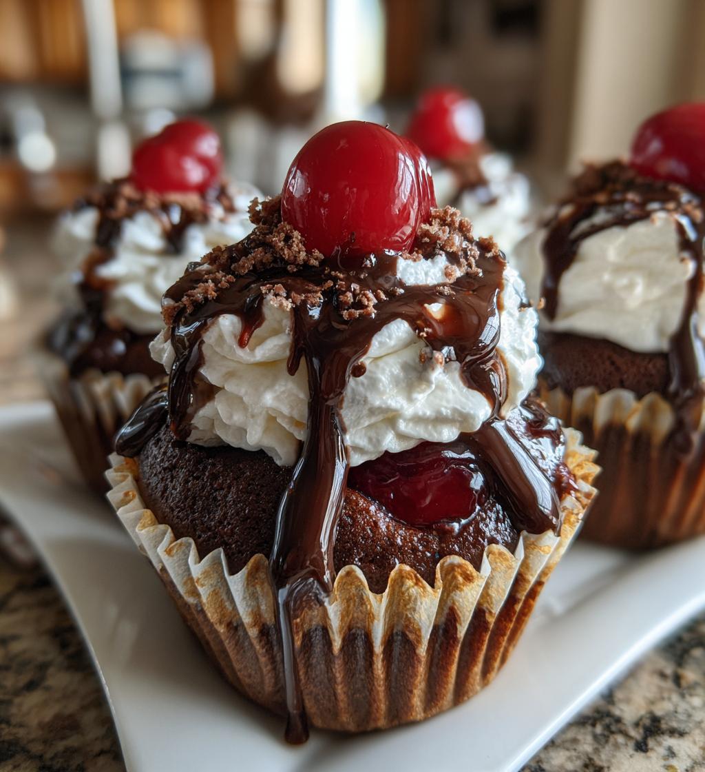 high hat chocolate cherry cream cupcakes