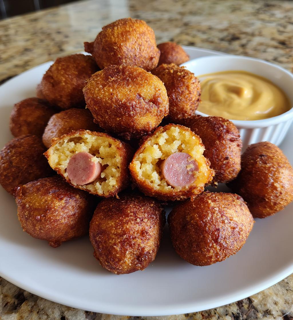 homemade corn dog bites - detail 1
