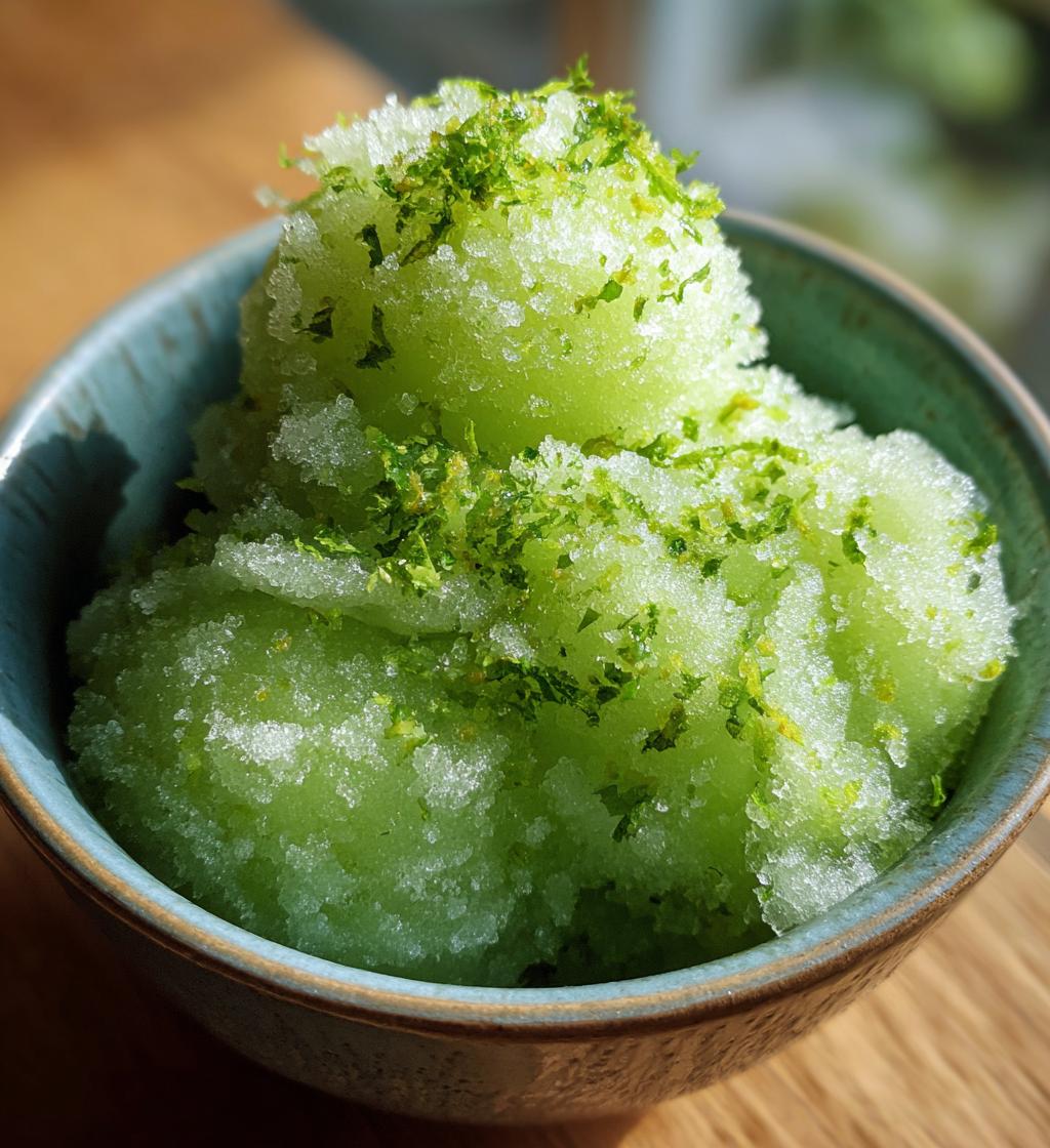 homemade lime sorbet