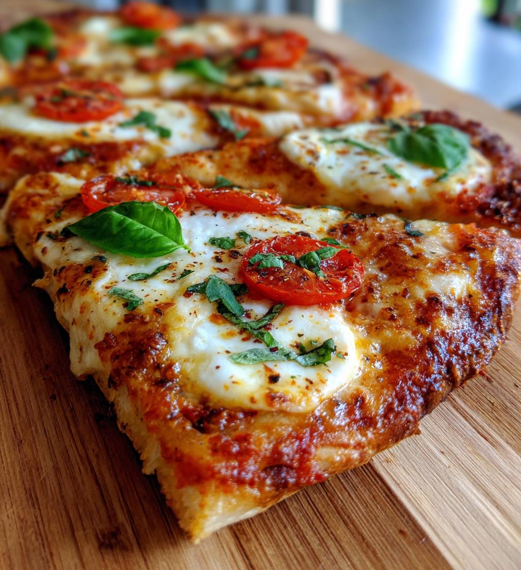 homemade margherita pizza - detail 1