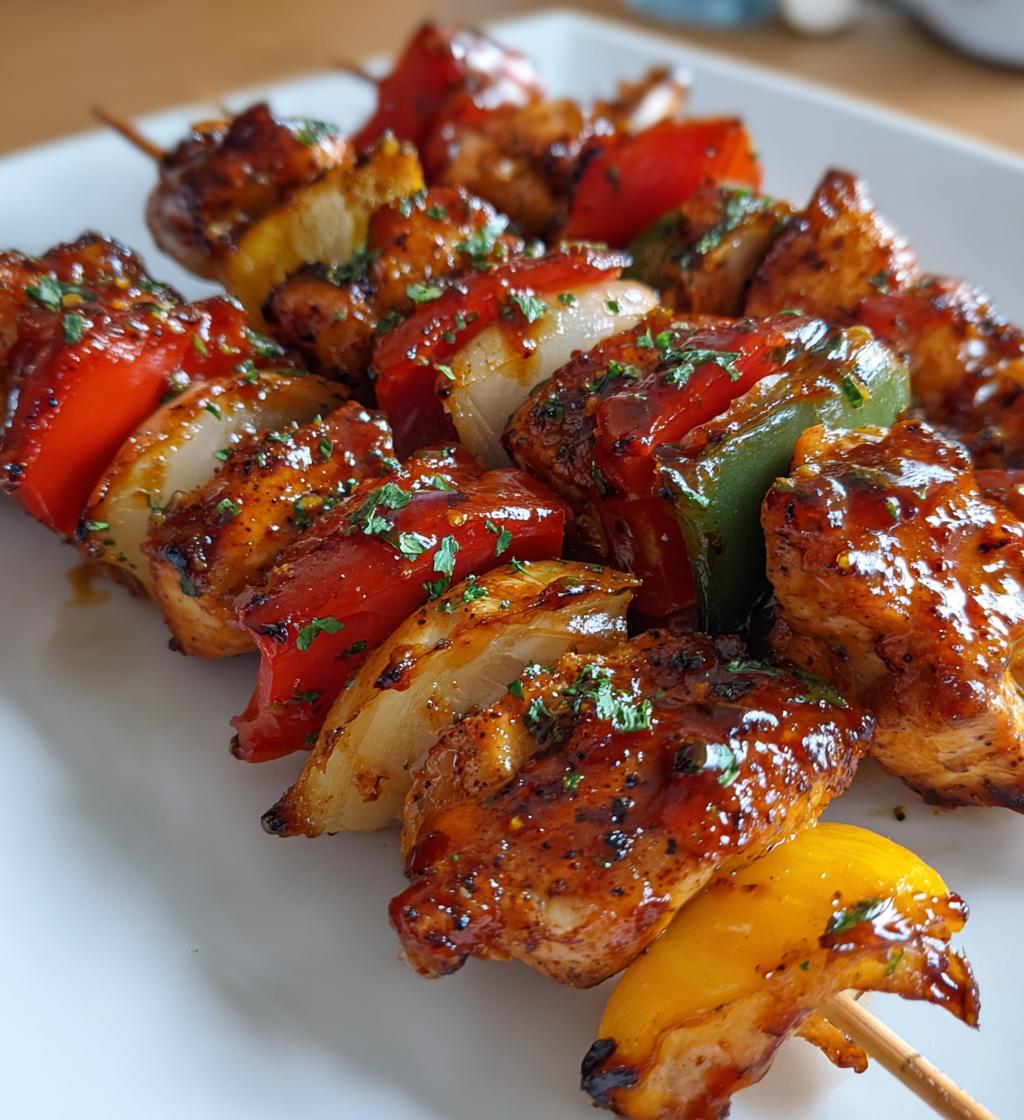 honey bbq chicken kabobs - detail 1