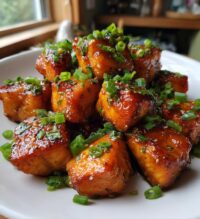 honey garlic salmon bites recipe