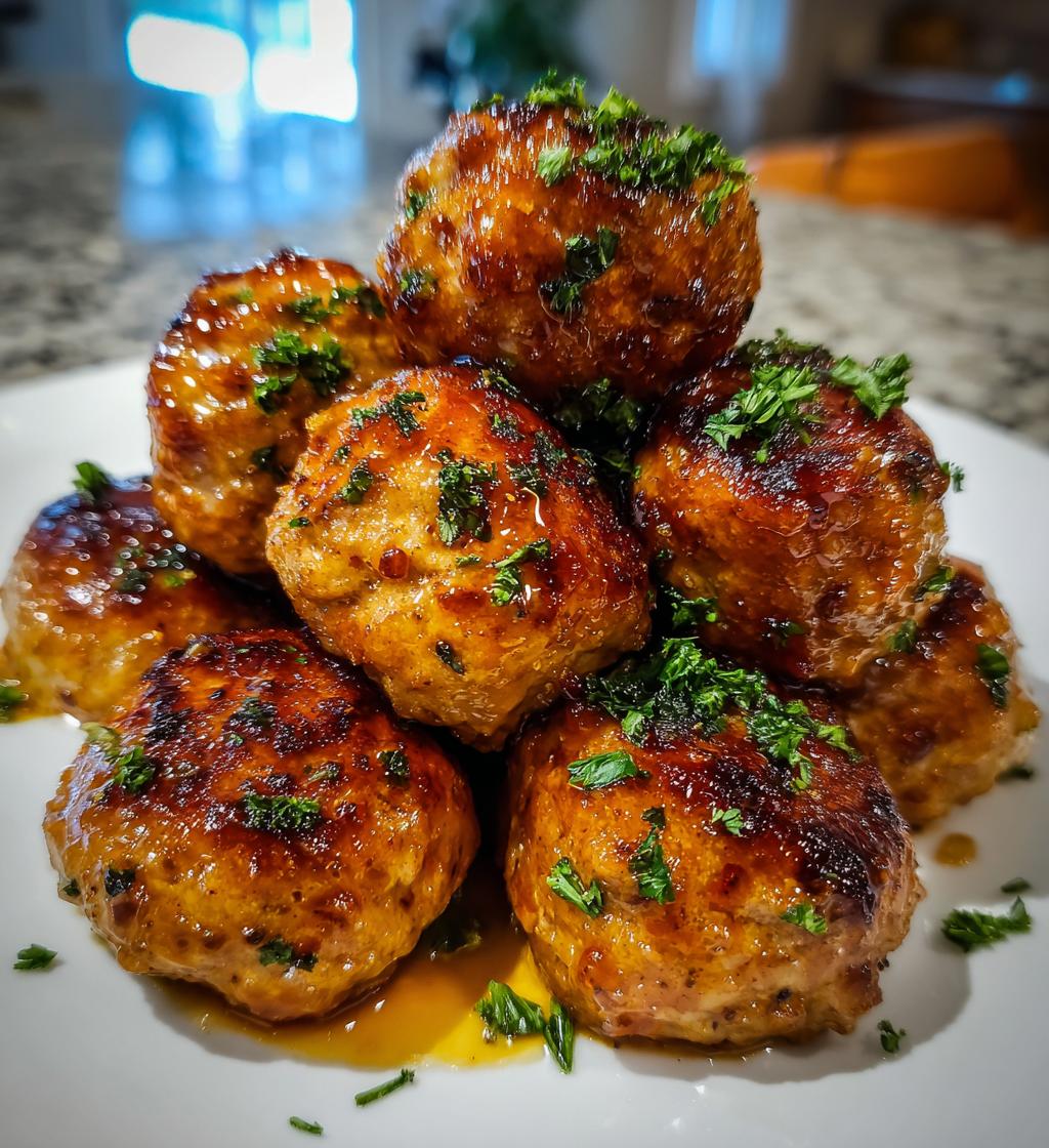 honey garlic turkey meatballs