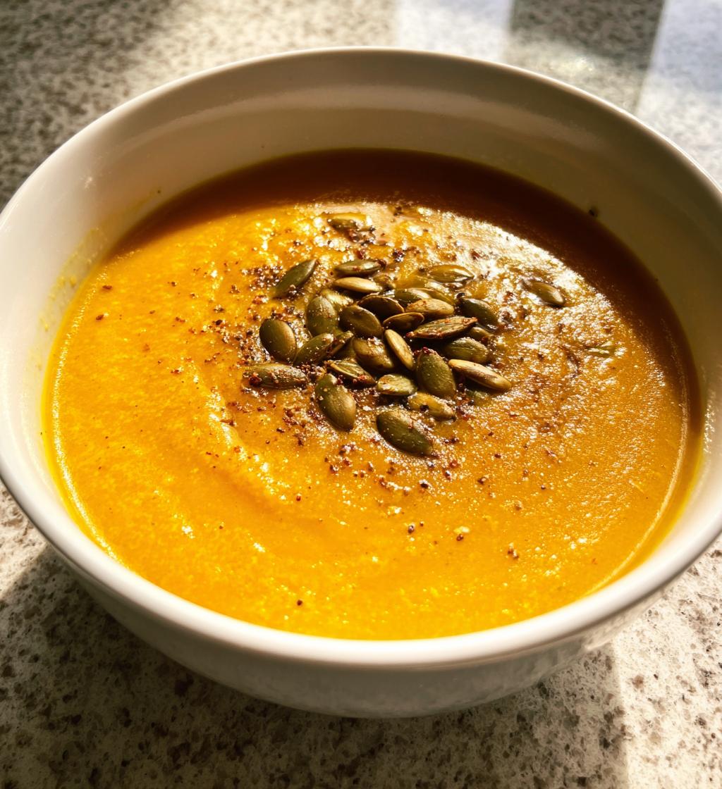 honey roasted acorn squash soup - detail 1