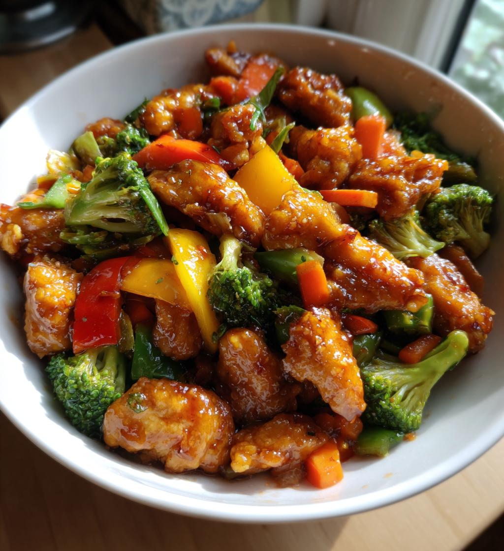 honey sriracha chicken stir fry
