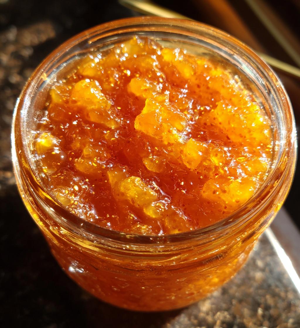 honey sweetened peach jam