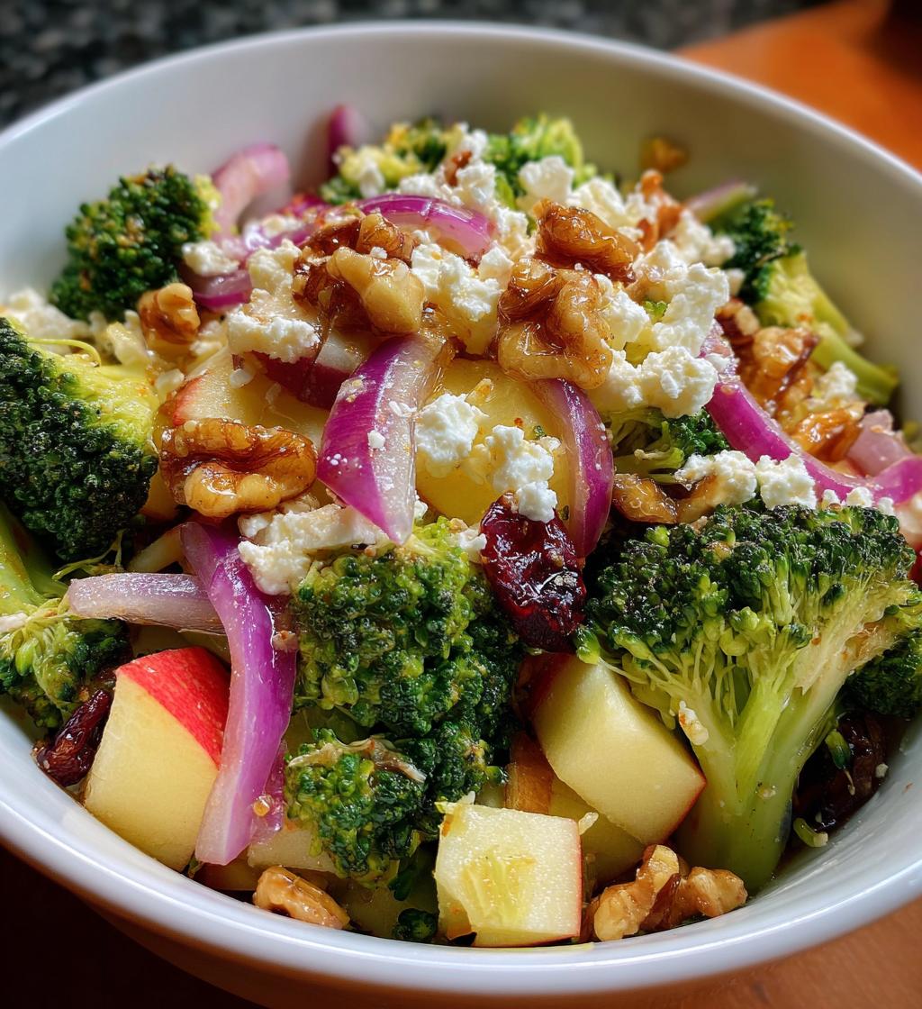 honeycrisp apple broccoli salad - detail 1