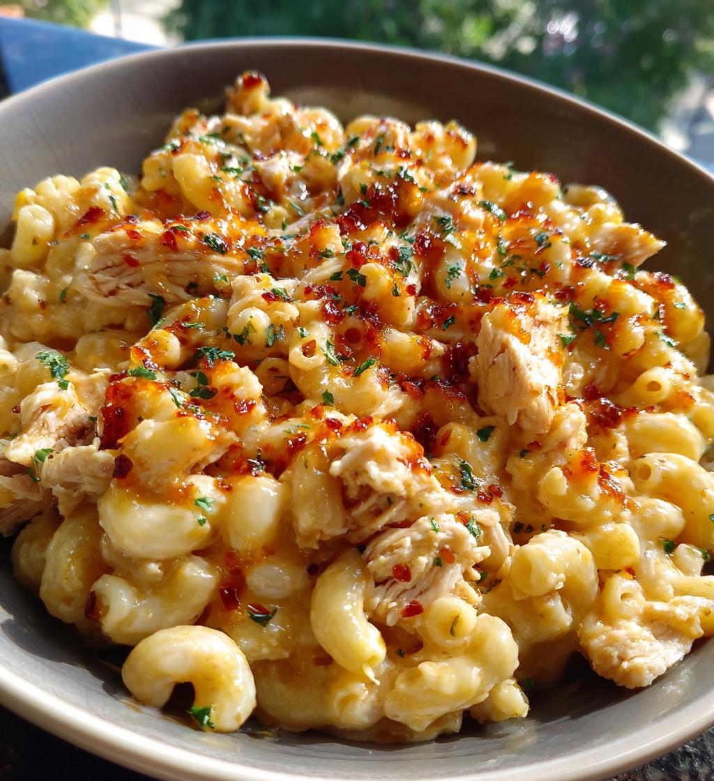 hot honey chicken mac n cheese - detail 1