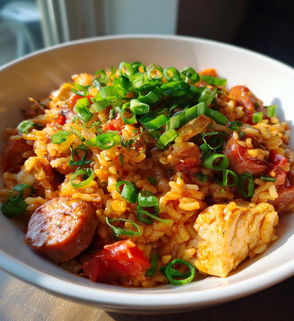 instant pot chicken and sausage jambalaya - detail 1