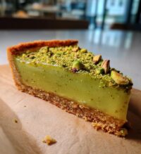 irresistible pistachio tart with creamy pistachio paste