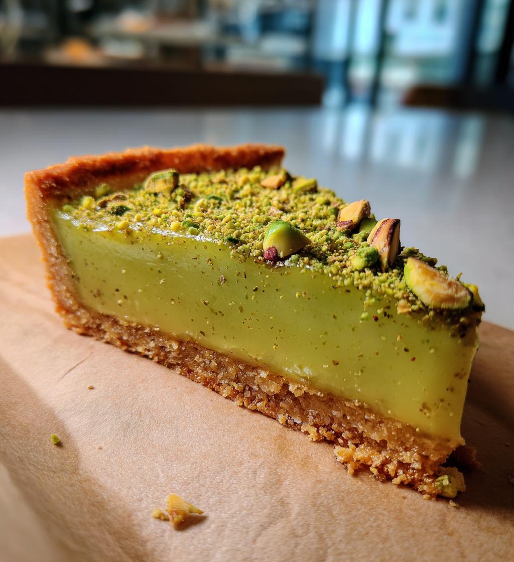 irresistible pistachio tart with creamy pistachio paste