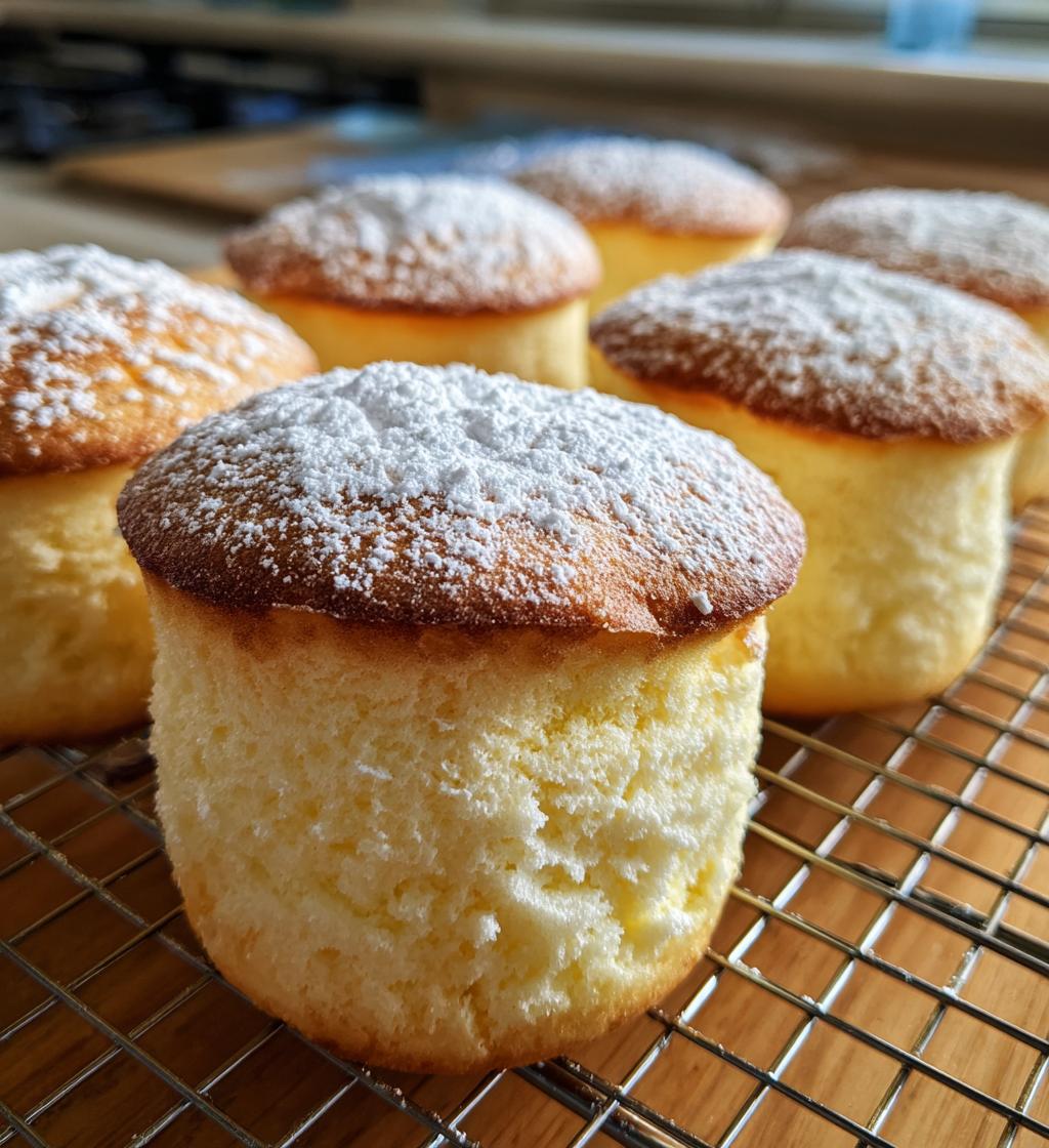 japanese cotton cheesecake cupcakes - detail 1