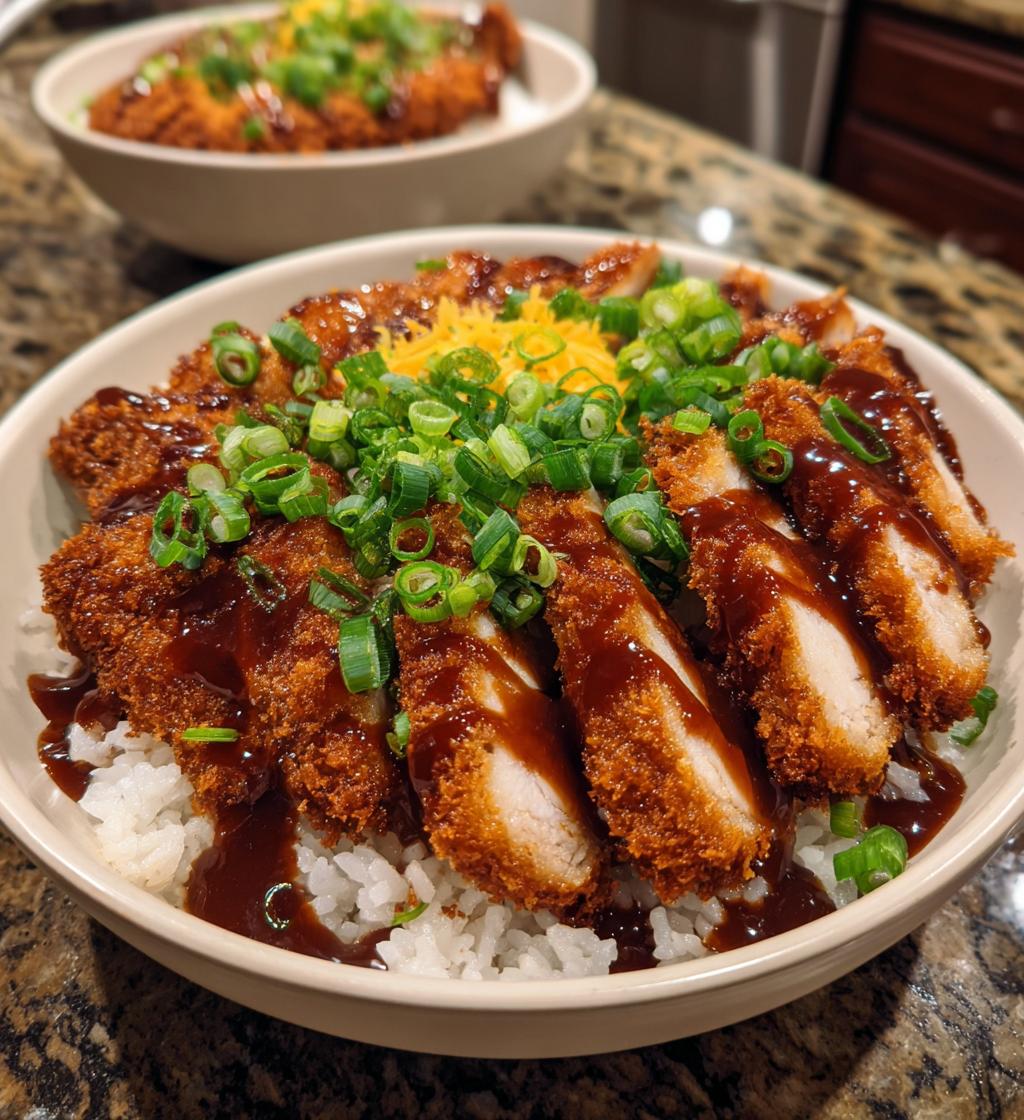 japanese katsu bowls with tonkatsu sauce 2