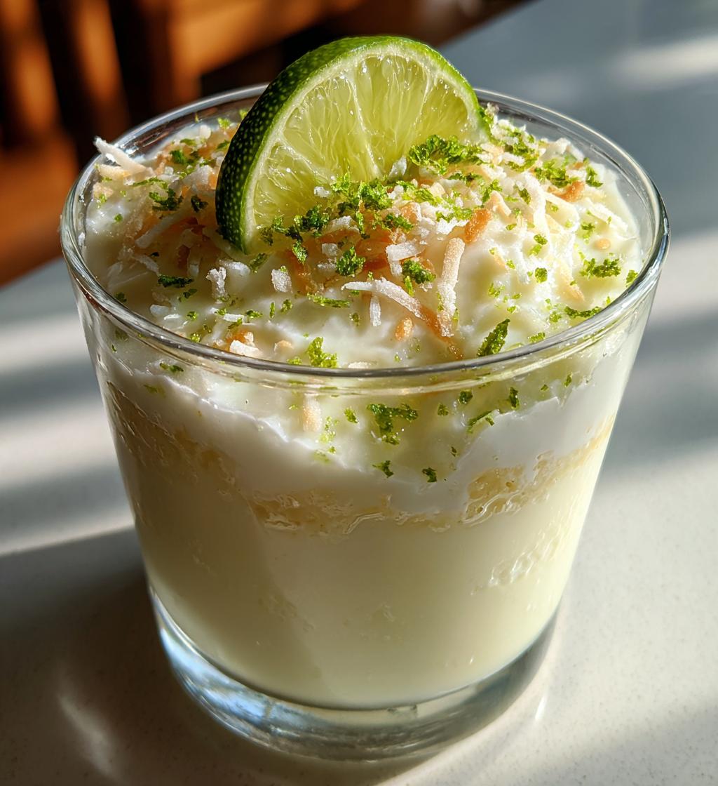 key lime coconut panna cotta - detail 1