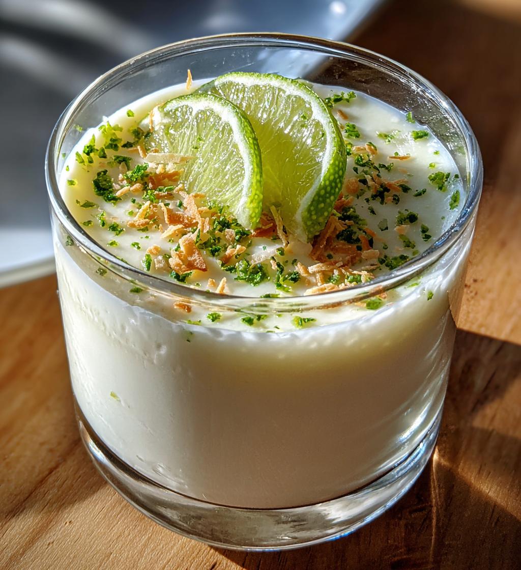 key lime coconut panna cotta