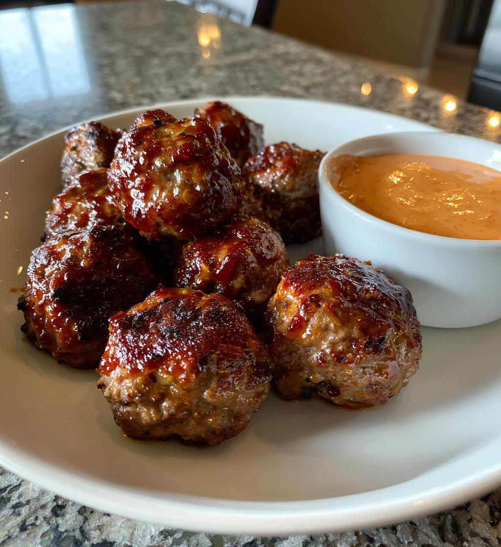 korean bbq meatballs with spicy mayo dip
