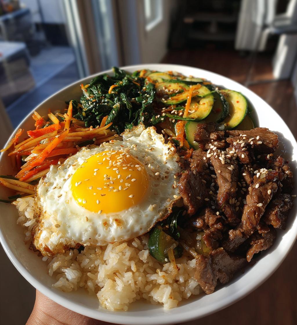 korean beef bibimbap bowl - detail 1
