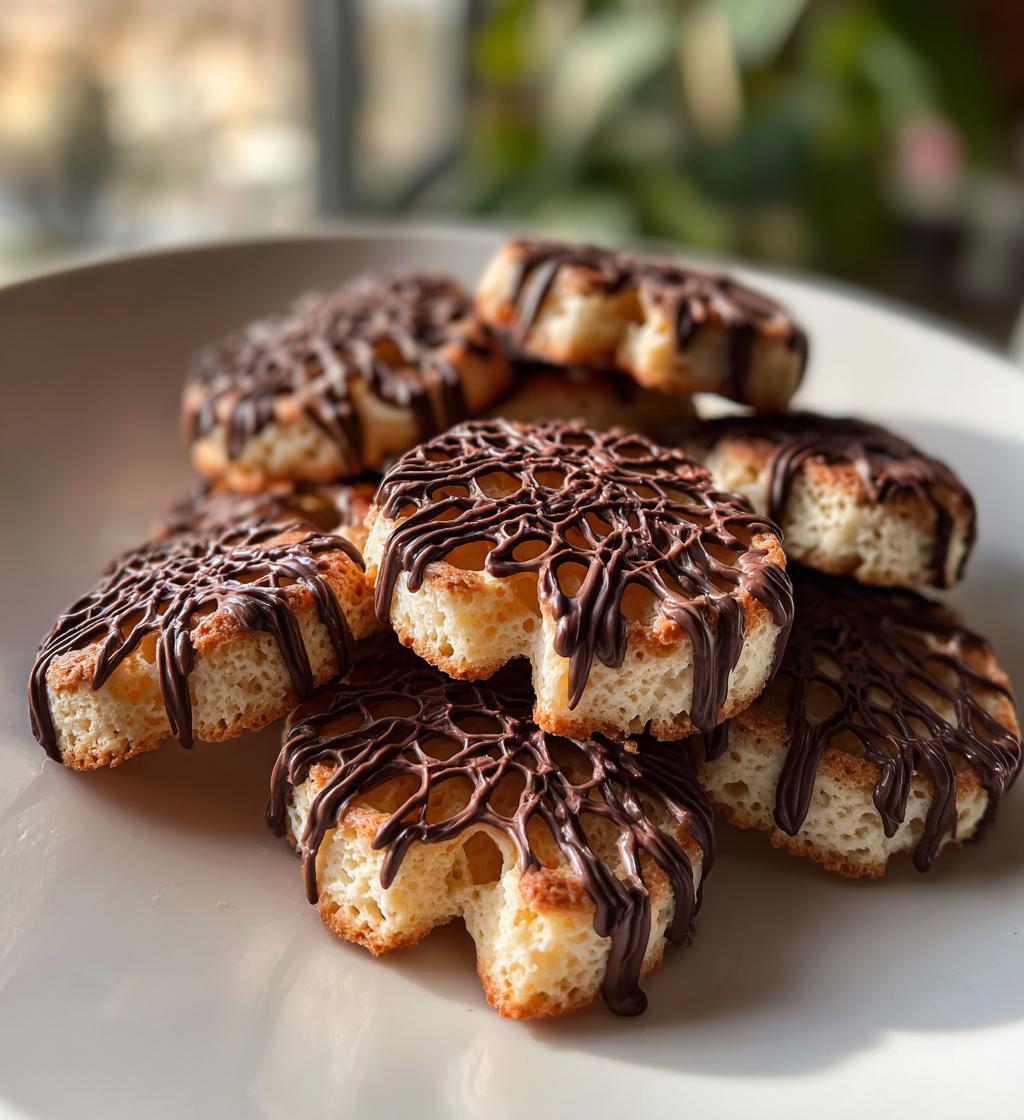 lace cookies with chocolate