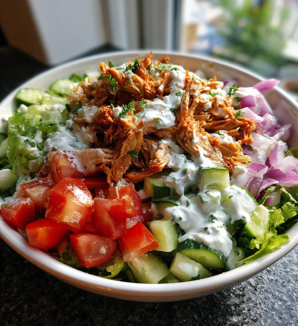 leftover chicken gyros bowls