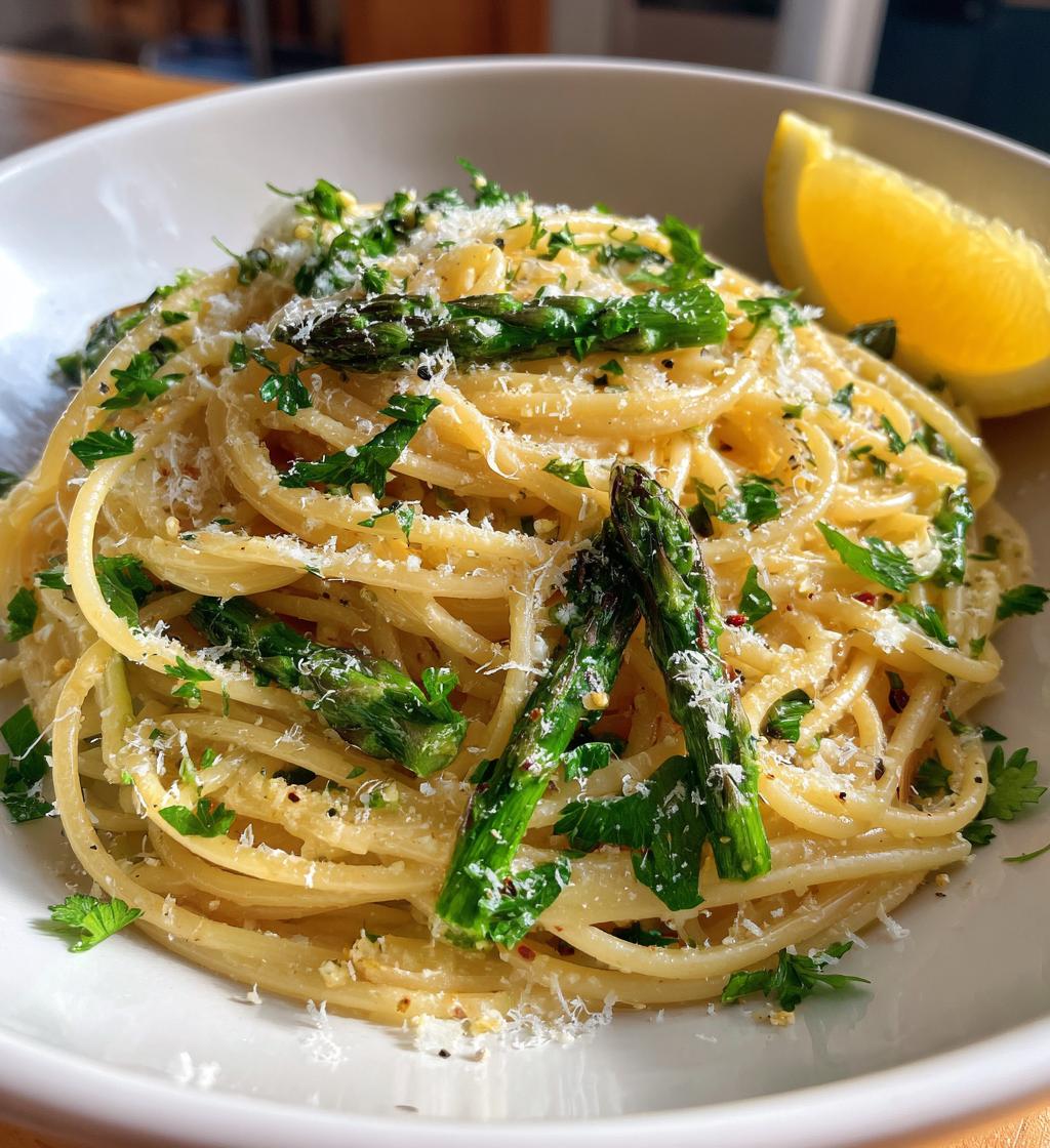 lemon asparagus pasta