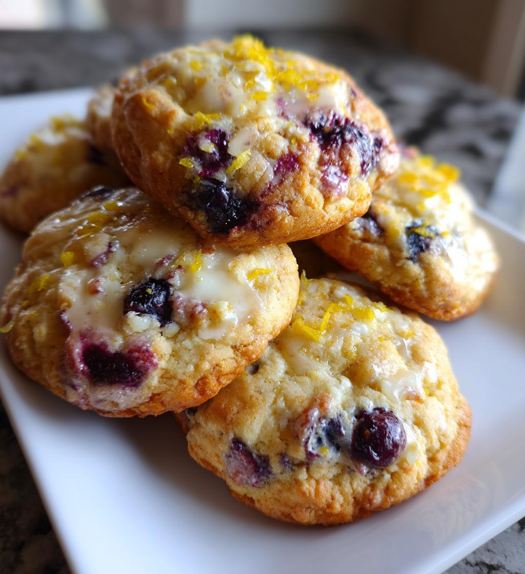 lemon blueberry cheesecake cookies - detail 1