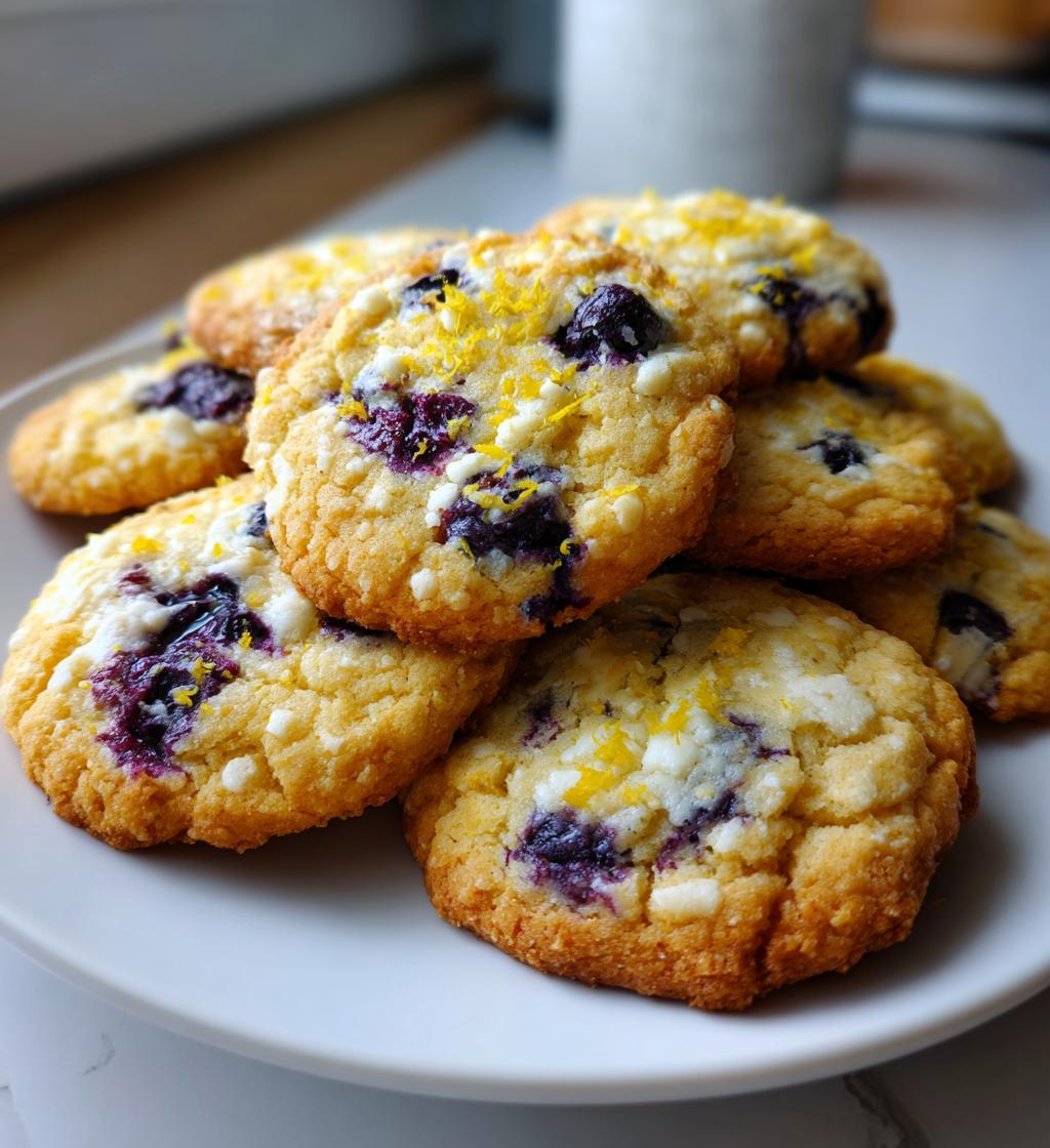 lemon blueberry cheesecake cookies