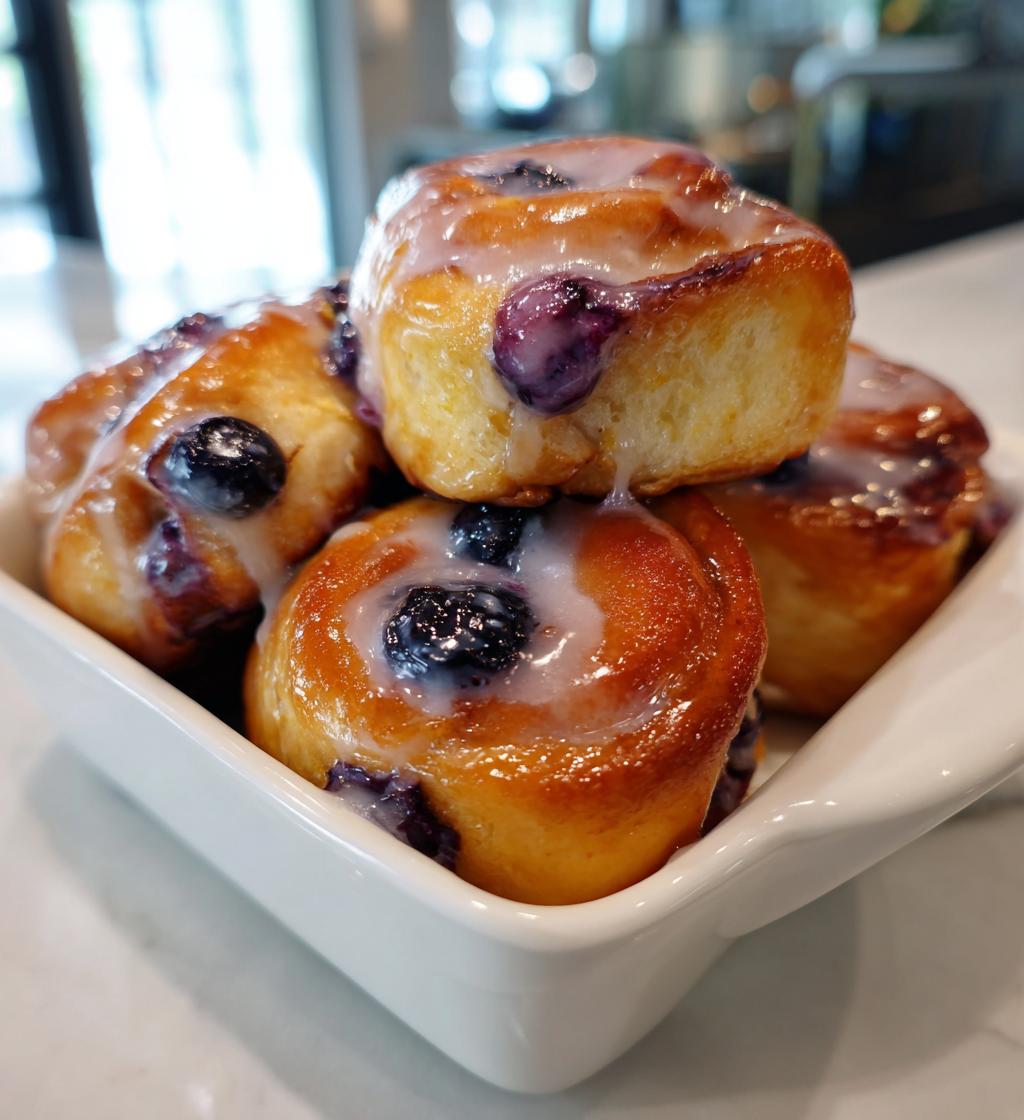 lemon blueberry sweet rolls