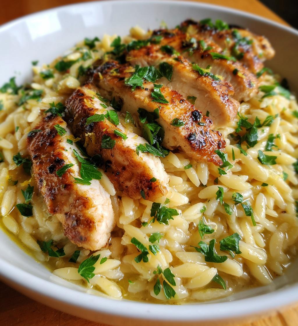 lemon chicken orzo - detail 1