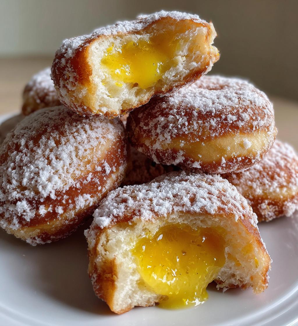 lemon curd filled donuts