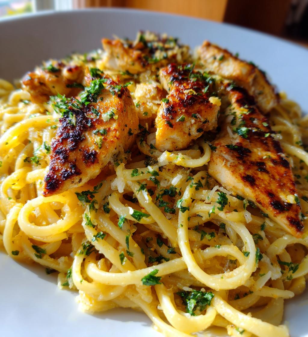 lemon garlic chicken pasta