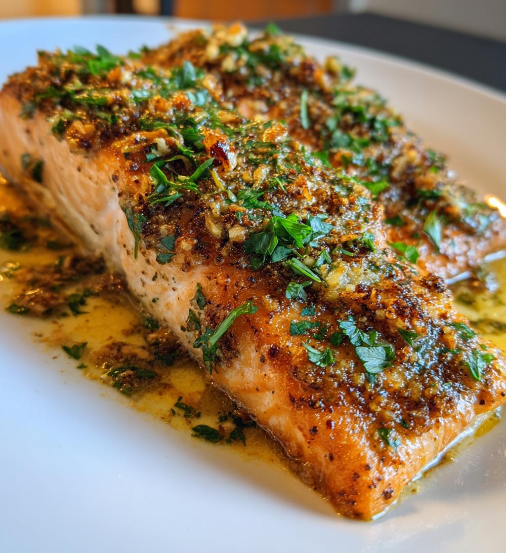 lemon garlic salmon - detail 1
