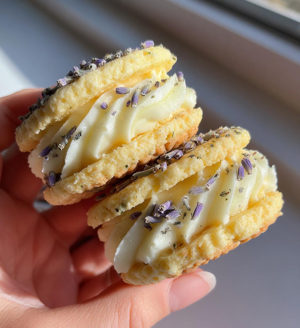 lemon lavender sandwich cookies - detail 1