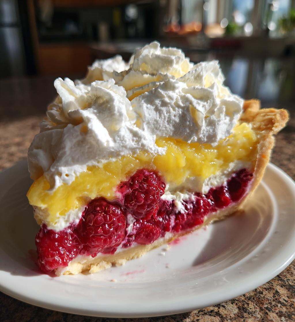 lemon raspberry layered pie