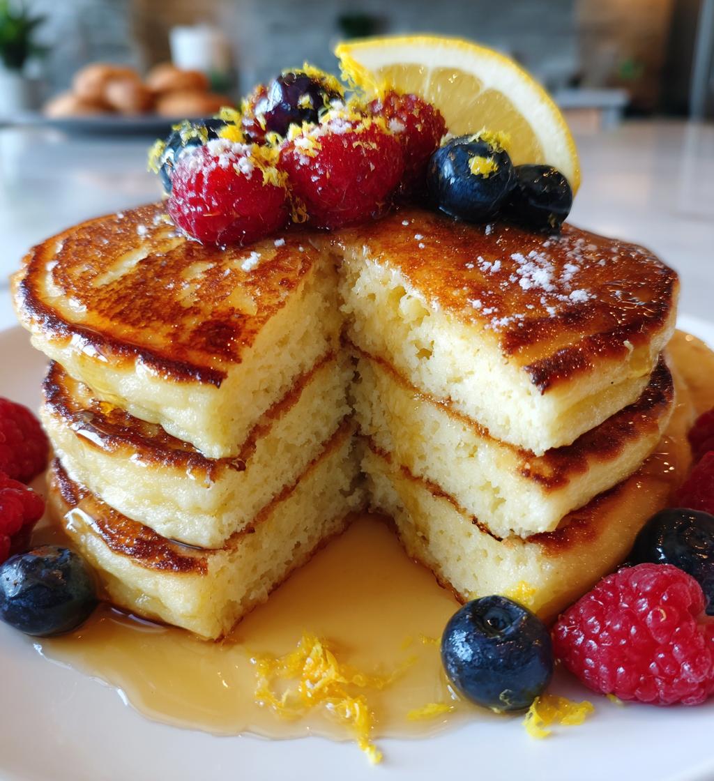 lemon ricotta pancakes - detail 1