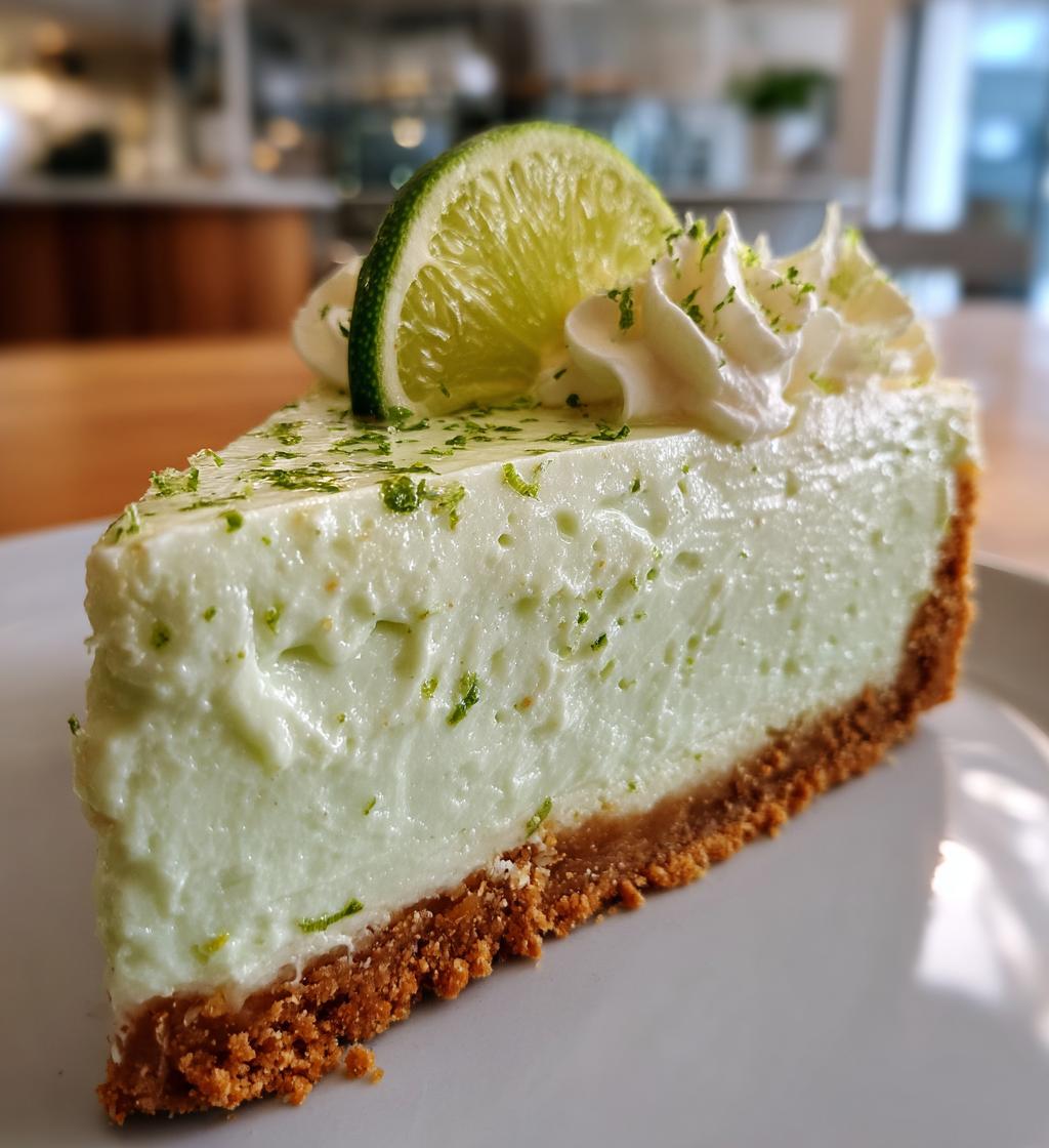 lime mousse cheesecake - detail 1