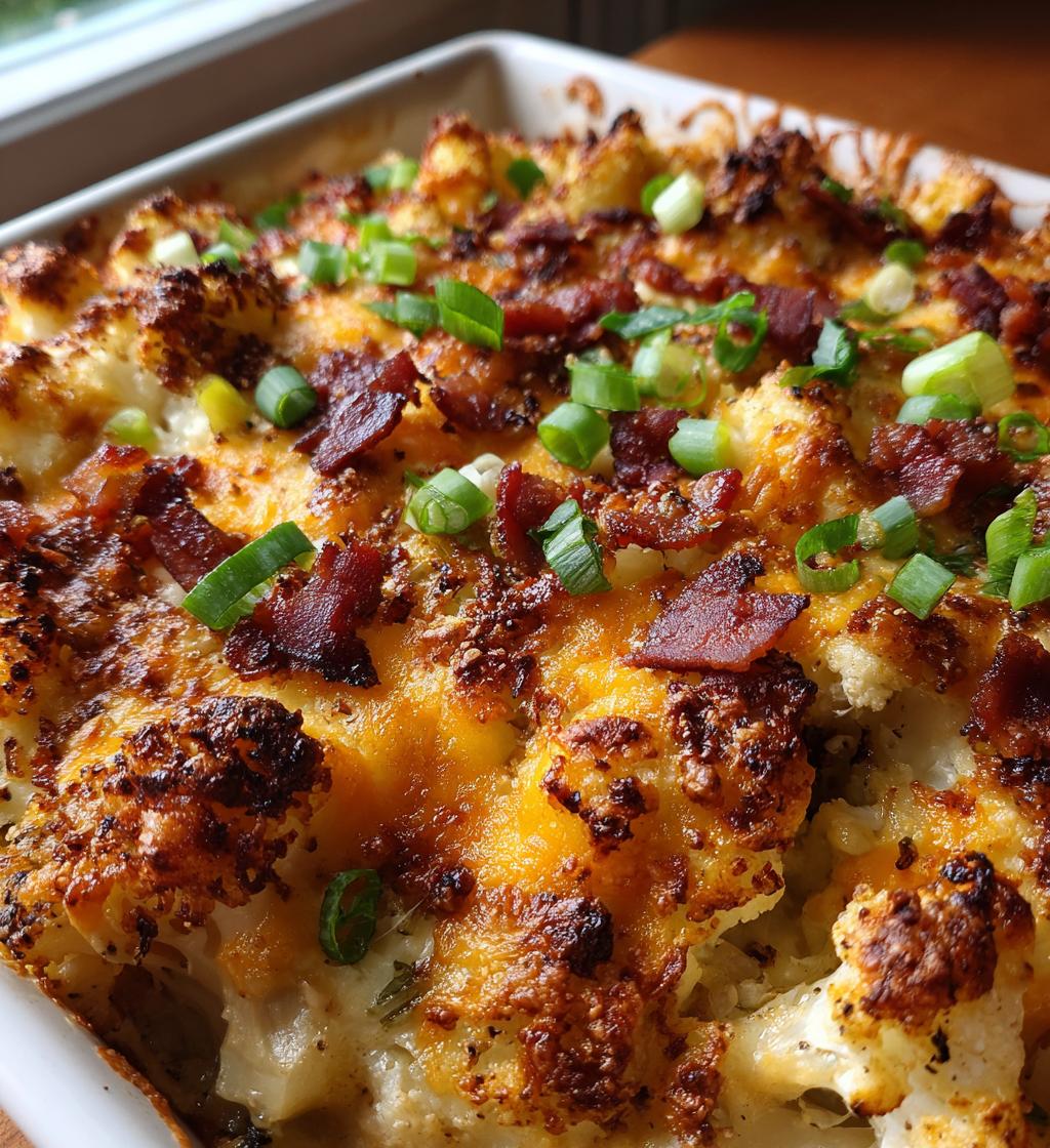 loaded cauliflower casserole - detail 1