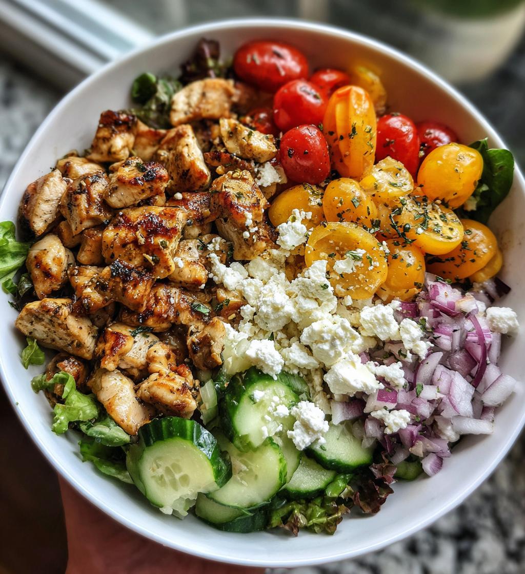 low carb greek chicken bowls - detail 1
